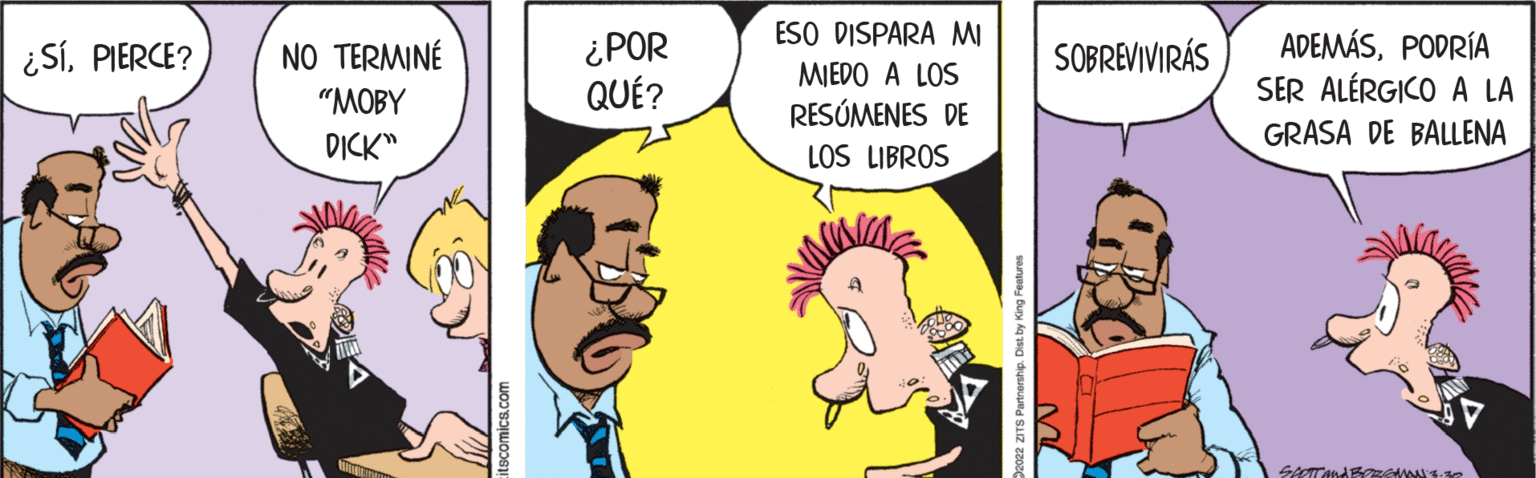 Fictional character OCR: ESO DISPARA MI ¿POR QUÉ? ADEMÁSPODRÍA SER ALÉRGICO A LA ¿SÍPIERCE? NO TERMINÉ SOBREVIVIRÁS MIEDO A LOS "MOBY RESÚMENES DE LOS LIBROS DICK" GRASA DE BALLENA ESO DISPARA MI ¿POR QUÉ? ADEMÁSPODRÍA SER ALÉRGICO A LA ¿SÍPIERCE? NO TERMINÉ SOBREVIVIRÁS MIEDO A LOS "MOBY RESÚMENES DE LOS LIBROS DICK" GRASA DE BALLENA