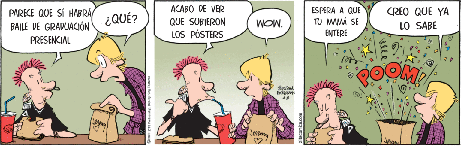 Fictional character OCR: ACABO DE VER ESPERA A QUE CREO QUE YA PARECE QUE SÍ HABRÁ BAILE DE GRADUACIÓN ¿QUÉ? QUE SUBIERON TU MAMÁ SE LO SABE LOS PÓSTERS 'MOM ENTERE PRESENCIAL OM! AB Jeremy ACABO DE VER ESPERA A QUE CREO QUE YA PARECE QUE SÍ HABRÁ BAILE DE GRADUACIÓN ¿QUÉ? QUE SUBIERON TU MAMÁ SE LO SABE LOS PÓSTERS 'MOM ENTERE PRESENCIAL OM! AB Jeremy