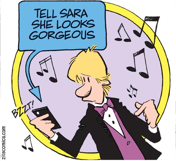 Sharing OCR: TELL SARA SHE LOOKS GORGEOUS BZZT! zitscomics.com TELL SARA SHE LOOKS GORGEOUS BZZT! zitscomics.com