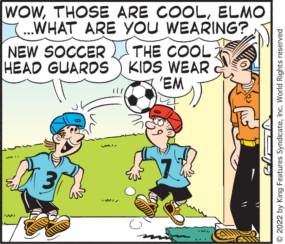 Interaction OCR: WOWELMO (...WHAT ARE VOU WEARING? THE COOL HEAD GUARDS ) KIDS WEAR NEW SOCCER 'EM 3 184 © 2022 by King Features SyndicateInc. World Rights reserved WOWTHOSE ARE COOLELMO (...WHAT ARE VOU WEARING? THE COOL HEAD GUARDS ) KIDS WEAR NEW SOCCER 'EM 3 184 © 2022 by King Features SyndicateInc. World Rights reserved