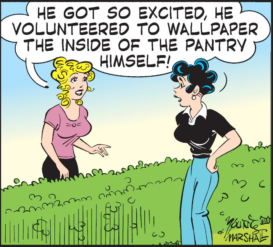 Rectangle OCR: HE GOT SO EXCITEDHE VOLUNTEERED TO WALLPAPER THE INSIDE OF THE PANTRY HIMSELF! ? C MARSHAL HE GOT SO EXCITEDHE VOLUNTEERED TO WALLPAPER THE INSIDE OF THE PANTRY HIMSELF! ? C MARSHAL
