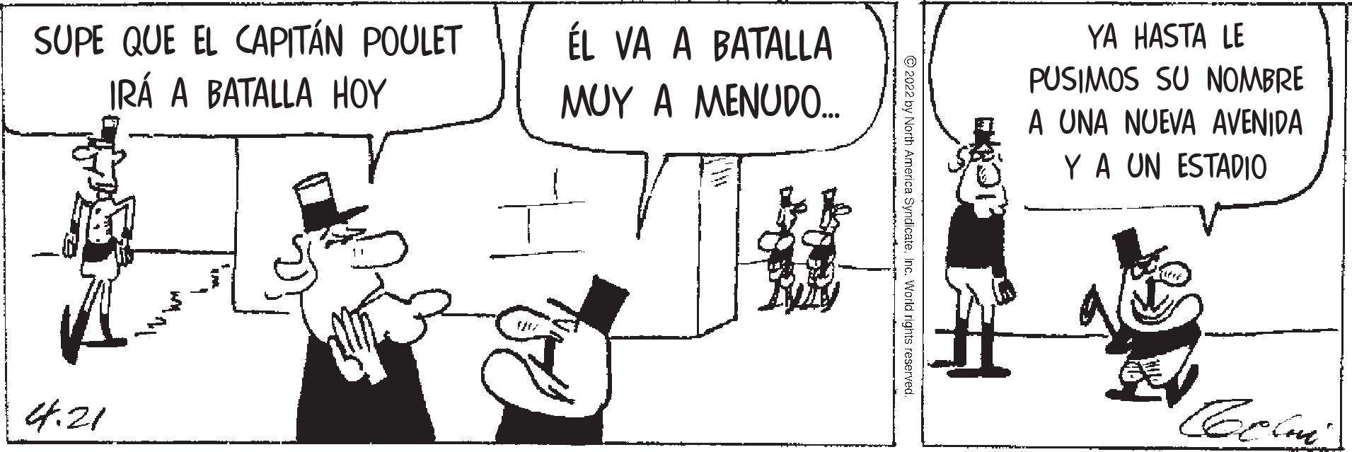 Handwriting OCR: SUPE QUE EL CAPITÁN POULET IRÁ A BATALLA HOY ÉL VA A BATALLA YA HASTA LE PUSIMOS SU NOMBRE A UNA NUEVA AVENIDA MUY A MENUDO. YA UN ESTADIO 4.21 y North America SyndicateInc. V SUPE QUE EL CAPITÁN POULET IRÁ A BATALLA HOY ÉL VA A BATALLA YA HASTA LE PUSIMOS SU NOMBRE A UNA NUEVA AVENIDA MUY A MENUDO. YA UN ESTADIO 4.21 y North America SyndicateInc. V