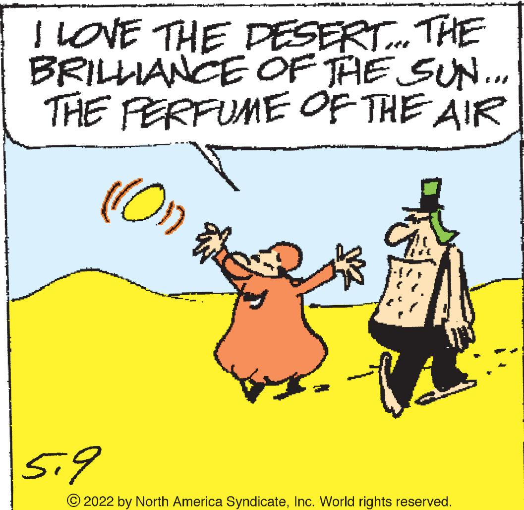Line OCR: LOVE THE DESERT. THE BRILLIANCE OF THE SUN... THE FERFUME OF THE AIR si9 2022 by North America SyndicateInc. World rights reserved. LOVE THE DESERT. THE BRILLIANCE OF THE SUN... THE FERFUME OF THE AIR si9 2022 by North America SyndicateInc. World rights reserved.