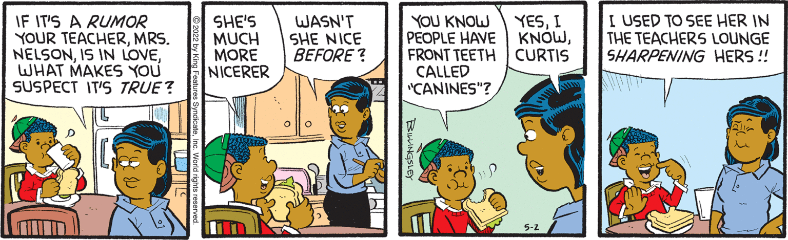 Happy OCR: IF IT'S A RUMOR YOUR TEACHERMRS. NELSONWHAT MAKES YOU SUSPECT ITS TRUE ? I USED TO SEE HER IN THE TEACHERS LOUNGE SHARPENING HERS ! YESI KNÓWSHE'S MUCH MORE NICERER WASN'T SHE NICE BEFORE ? YOU KNOW PEOPLE HAVE FRONT TEETH CURTIS CALLED "CANINES"? 5-2 BIINGSLEY IF IT'S A RUMOR YOUR TEACHERMRS. NELSONIS IN LOVEWHAT MAKES YOU SUSPECT ITS TRUE ? I USED TO SEE HER IN THE TEACHERS LOUNGE SHARPENING HERS ! YESI KNÓWSHE'S MUCH MORE NICERER WASN'T SHE NICE BEFORE ? YOU KNOW PEOPLE HAVE FRONT TEETH CURTIS CALLED "CANINES"? 5-2 BIINGSLEY