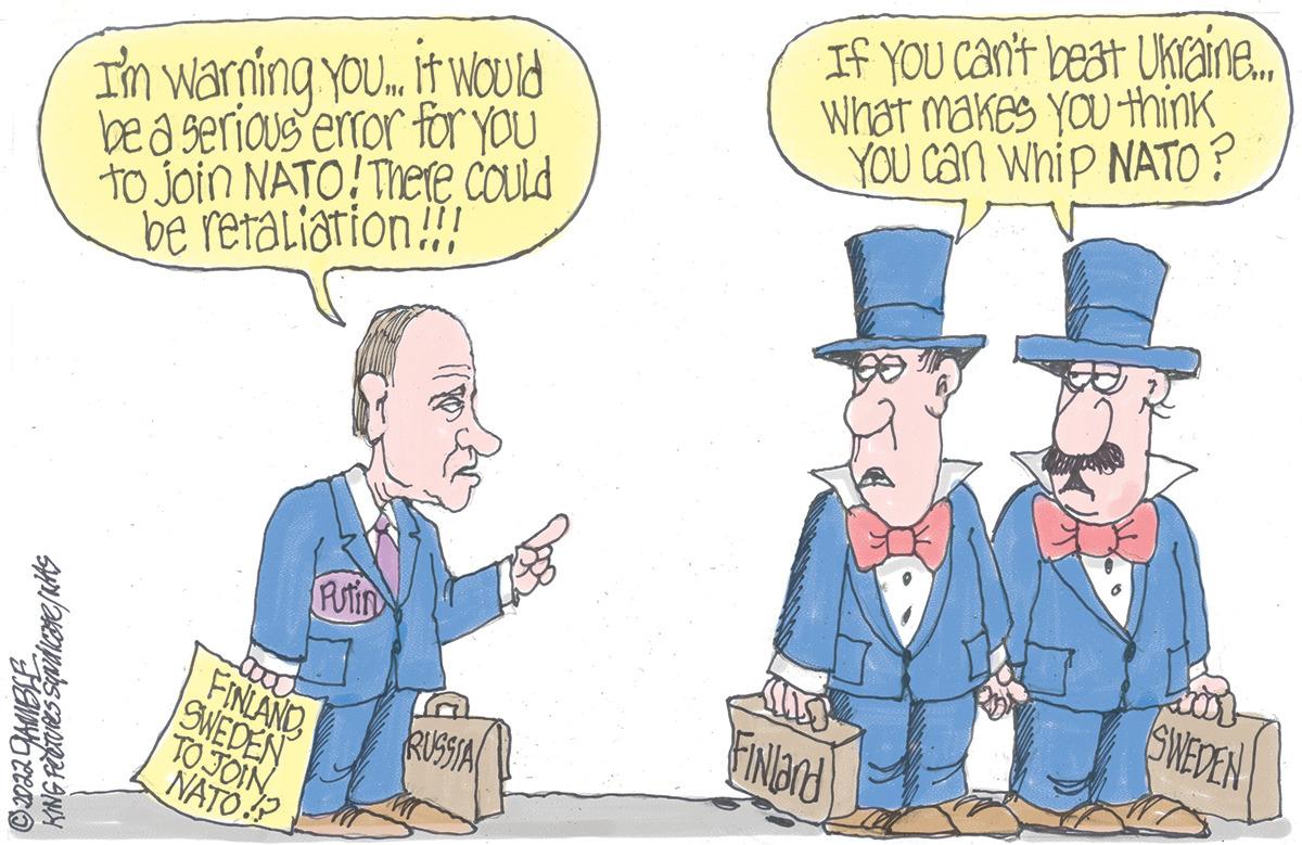 Conversation OCR: If YOU Can't beat Ukraine. what makes you think YOU Can whip NATO ? Im warning you. it would bea serious eror för you to join NATO! Thete could be retaliarion!!! PUtin SWEDEN FINBrd FINLAND SWEDEN TOJOIN NATO RUSSIA KING PÈCTUES Sdiejuts If YOU Can't beat Ukraine. what makes you think YOU Can whip NATO ? Im warning you. it would bea serious eror för you to join NATO! Thete could be retaliarion!!! PUtin SWEDEN FINBrd FINLAND SWEDEN TOJOIN NATO RUSSIA KING PÈCTUES Sdiejuts