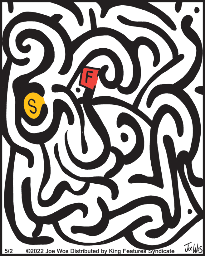 Drawing OCR: 5/2 ©2022 Joe Wos Distributed by King Features syndicate 5/2 ©2022 Joe Wos Distributed by King Features syndicate