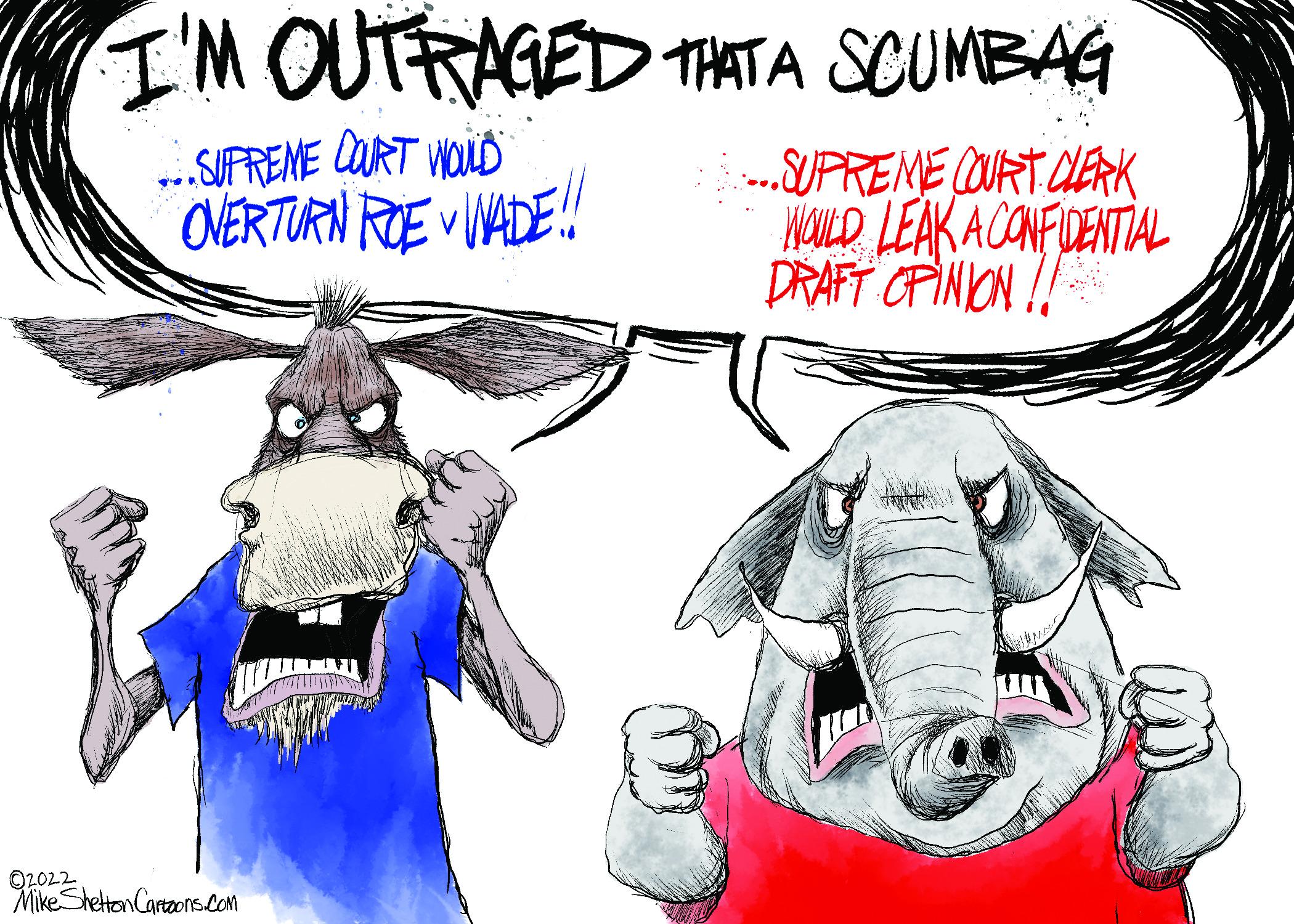 Gesture OCR: I'M OUTRAGED THTA SCUMBAG ..SUFREME CART WOLD ONERTURN RIE UMADE! -..SUPREME COURT CERK NOUILD LEAK ACONFIDENTIAL DRAFT CPINION !! V O2022 MikeShetton Cartaons.com I'M OUTRAGED THTA SCUMBAG ..SUFREME CART WOLD ONERTURN RIE UMADE! -..SUPREME COURT CERK NOUILD LEAK ACONFIDENTIAL DRAFT CPINION !! V O2022 MikeShetton Cartaons.com