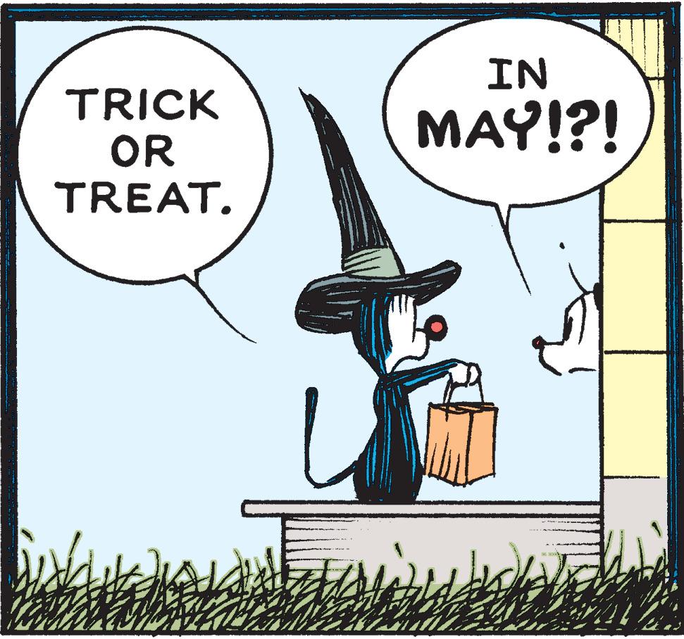 Costume hat OCR: IN TRICK OR TREAT. MAY!?! IN TRICK OR TREAT. MAY!?!