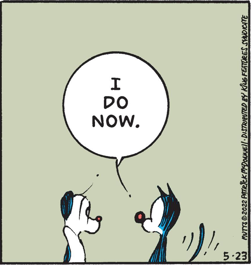 Sharing OCR: DO NOW. 5.23 MUTTS 2022 PATRICK MDOANEL DISTRIBUTED BY KuG FEATURES SYADICATE DO NOW. 5.23 MUTTS 2022 PATRICK MDOANEL DISTRIBUTED BY KuG FEATURES SYADICATE