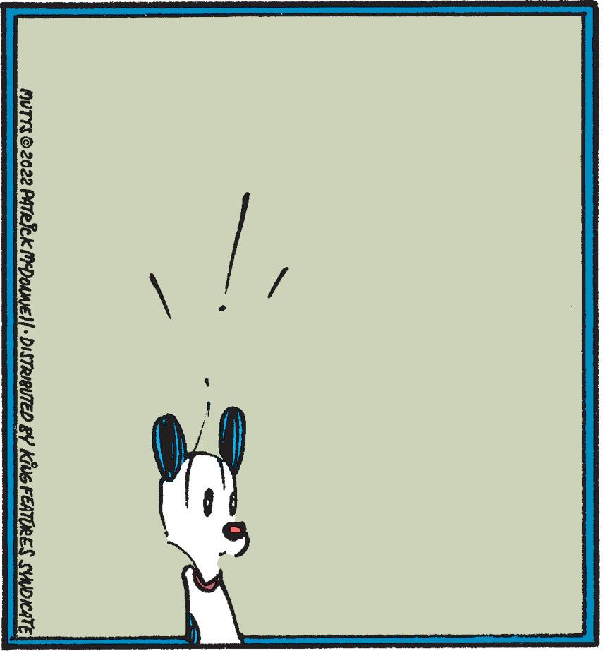 Tail OCR: MUTTS 2022 PATRICK MDONNEl.DISTRIBUTED BY KiuG FEATURES SYAUDICATE MUTTS 2022 PATRICK MDONNEl.DISTRIBUTED BY KiuG FEATURES SYAUDICATE
