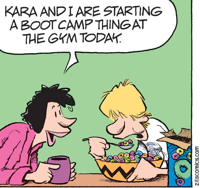 Happy OCR: KARA AND I ARE STARTING A BOOT CAMP THINGAT THE GYM TODAY. zitscomics.com KARA AND I ARE STARTING A BOOT CAMP THINGAT THE GYM TODAY. zitscomics.com
