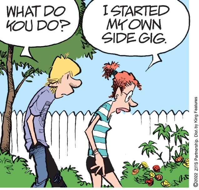 Gesture OCR: WHAT DO KOU DO? I STARTED MY OWN SIDE GIG. ©2022 ZITS Partnership. Dist. by King Features WHAT DO KOU DO? I STARTED MY OWN SIDE GIG. ©2022 ZITS Partnership. Dist. by King Features