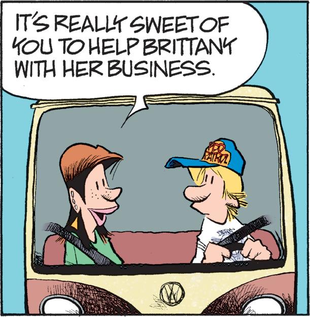 Humour OCR: IT'S REALLT SWEETOF YOU TO HELP BRITTANT WITH HER BUSINESS. IT'S REALLT SWEETOF YOU TO HELP BRITTANT WITH HER BUSINESS.