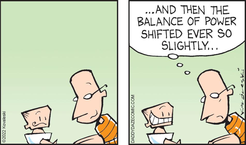 Font OCR: ...AND THEN THE BALANCE OF POWER SHIFTED EVER SO SLIGHTLY... ?2022 Kovaleski DADDYDAZECOMIC.COM 10 ... AND THEN THE BALANCE OF POWER SHIFTED EVER SO SLIGHTLY ... ?2022 Kovaleski DADDYDAZECOMIC.COM 10