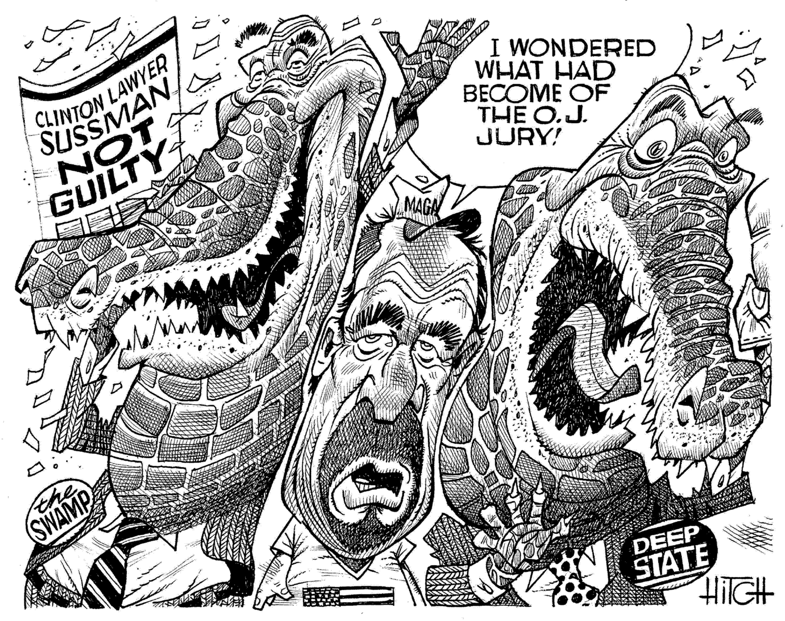 Pattern OCR: CLINTON LAWYER SUSSMAN NOT GUILTY SWAMP A I WONDERED WHAT HAD BECOME OF THE O.J. JURY! 255 DEEP STATE HITCH CLINTON LAWYER SUSSMAN NOT GUILTY SWAMP A I WONDERED WHAT HAD BECOME OF THE O.J. JURY ! 255 DEEP STATE HITCH
