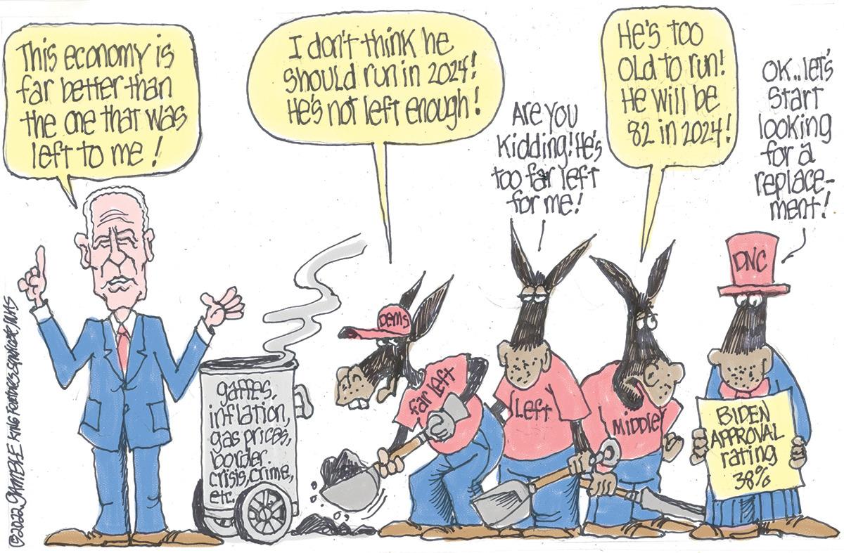 Comic book OCR: This economy is far better than the one that was left to me! ?2022 JAMBLE KING Feutres Squide JAS I don't think he Should run in 2024! He's not left enough! Are you Kidding! He's too far left for me! Dems Left games. inflationborder Crisisetc. far left He's too Old to run! He will be 82 in 2024! Mippler Oklers Start looking for a replace- ment! DNC BIDEN APPROVAL rating 38% This economy is far better than the one that was left to me ! ?2022 JAMBLE KING Feutres Squide JAS I don't think he Should run in 2024 ! He's not left enough ! Are you Kidding ! He's too far left for me ! Dems Left games . inflationgas pricesborder Crisisetc. far left He's too Old to run ! He will be 82 in 2024 ! Mippler Oklers Start looking for a replace ment ! DNC BIDEN APPROVAL rating 38 %