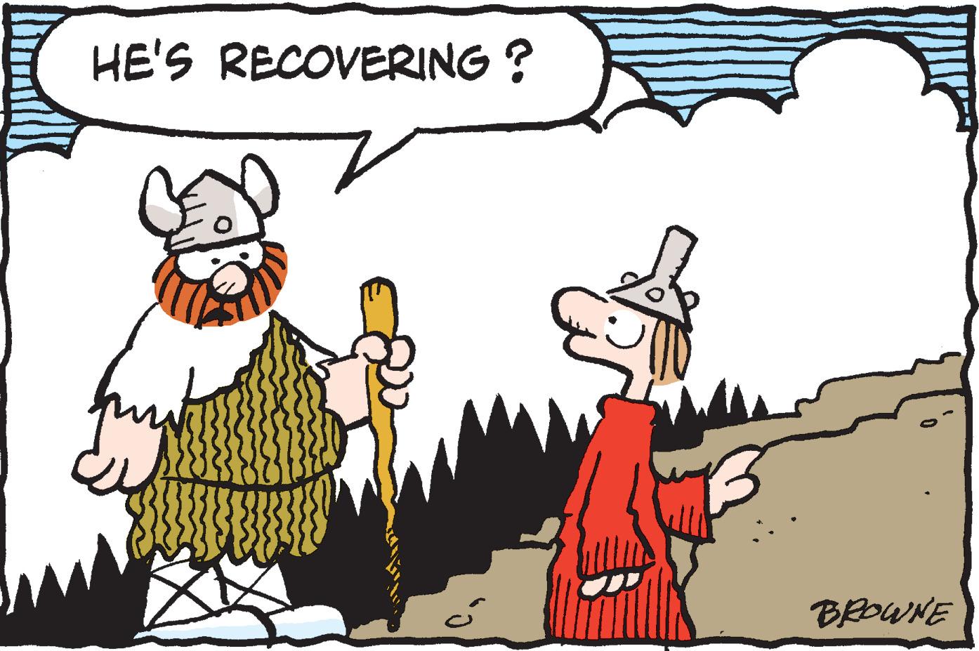 Interaction OCR: HE'S RECOVERING? BROWNE HE'S RECOVERING ? BROWNE