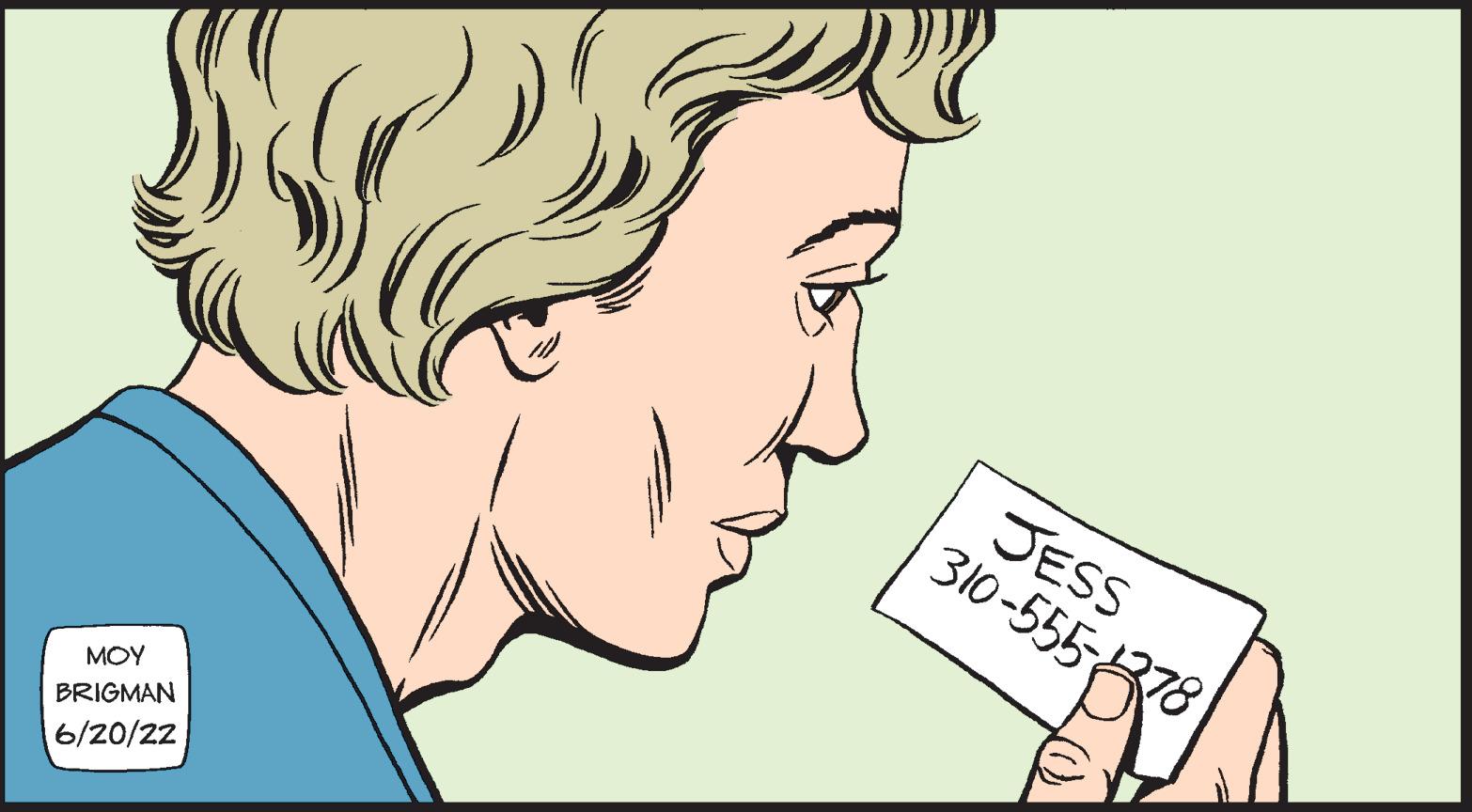 Human OCR: ??? BRIGMAN 6/20/22 JESS 310-555-78 ??? BRIGMAN 6/20/22 JESS 310-555-78