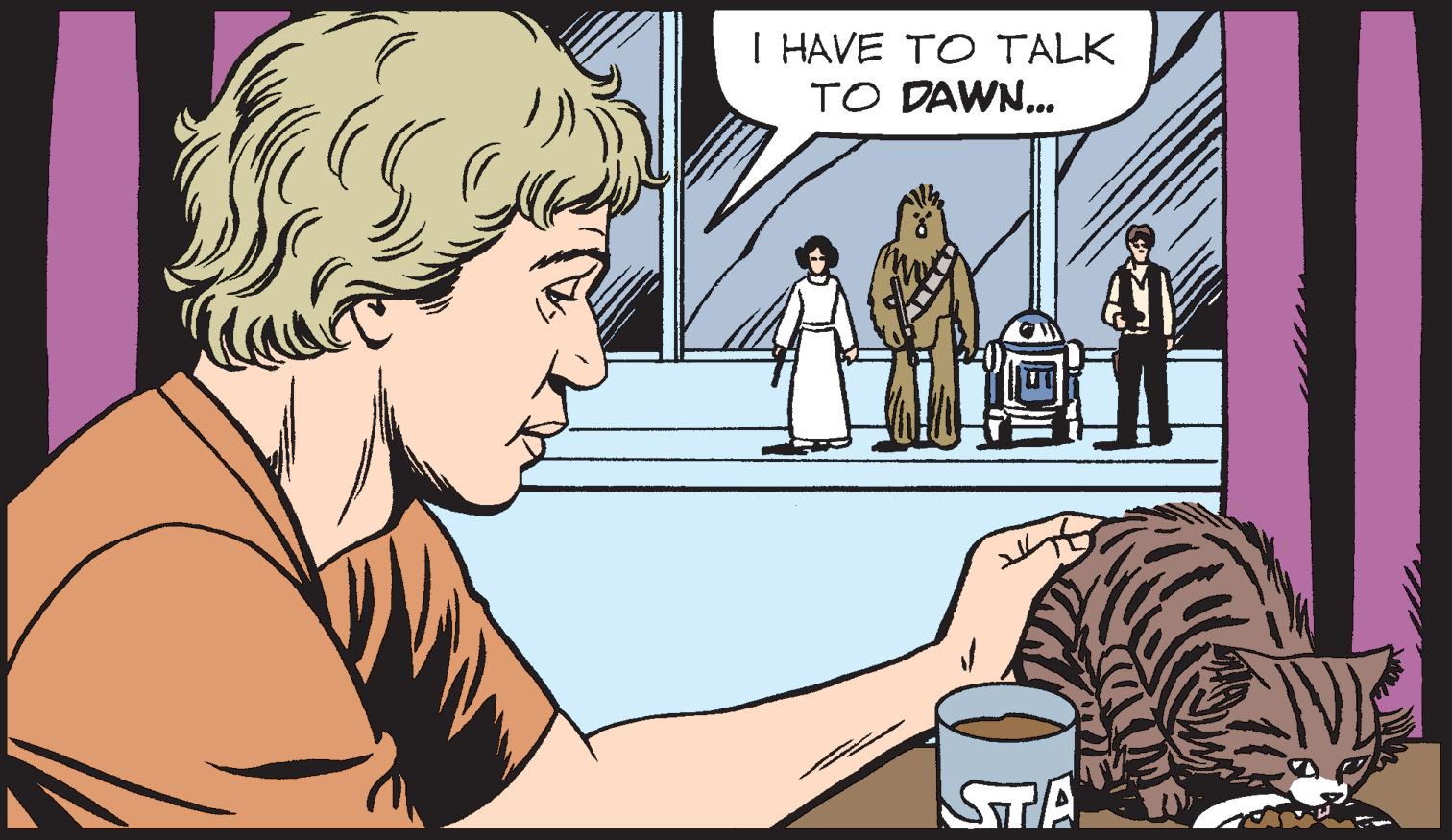 Adaptation OCR: I HAVE TO TALK TO DAWN... STA I HAVE TO TALK TO DAWN ... STA