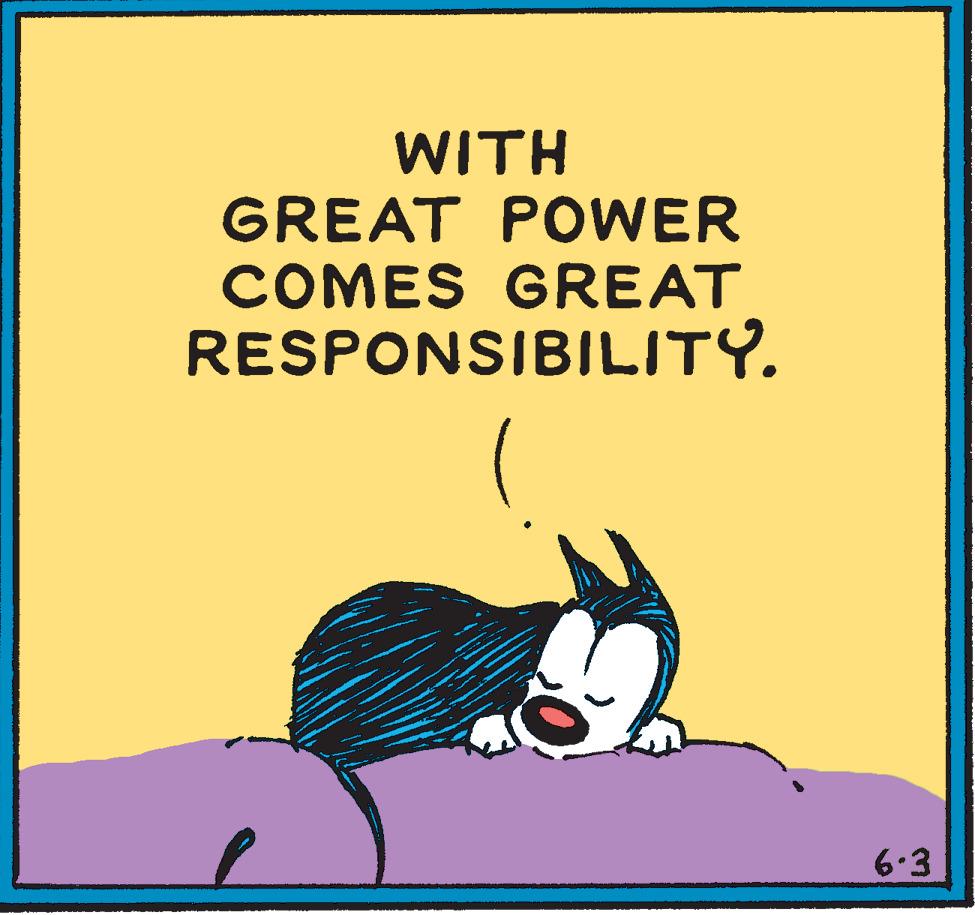Fiction OCR: WITH GREAT POWER COMES GREAT RESPONSIBILITY. 6.3 WITH GREAT POWER COMES GREAT RESPONSIBILITY . 6.3
