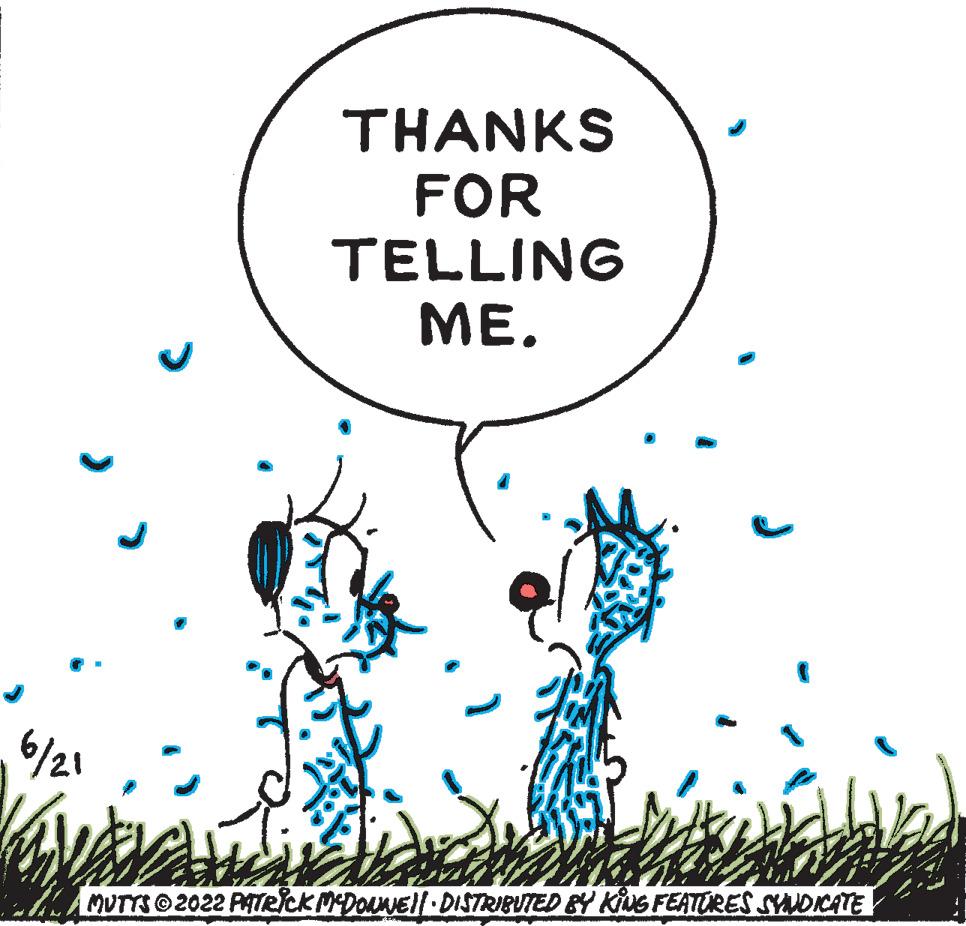 Slope OCR: THANKS FOR TELLING ME. MUTTS?2022 PATRICK MCDOUNE!! DISTRIBUTED BY KING FEATURES SYNDICATE 6/21 THANKS FOR TELLING ME . MUTTS?2022 PATRICK MCDOUNE !! DISTRIBUTED BY KING FEATURES SYNDICATE 6/21