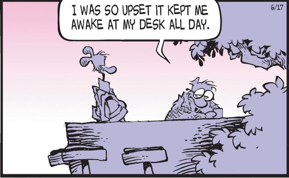 Illustration OCR: I WAS SO UPSET IT KEPT ME AWAKE AT MY DESK ALL DAY. 6/17 I WAS SO UPSET IT KEPT ME AWAKE AT MY DESK ALL DAY . 6/17