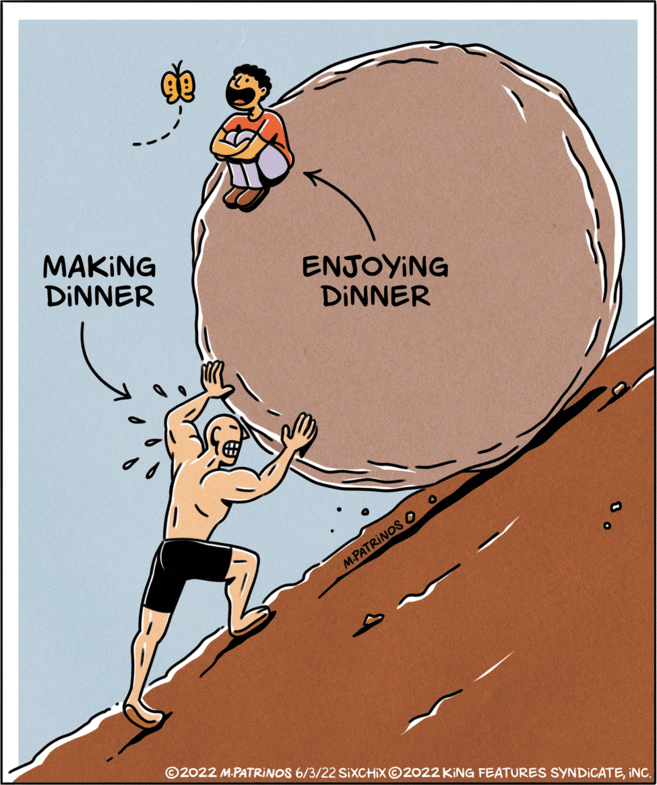 Pleased OCR: MAKING DINNER ENJOYING DINNER M.PATRINOS O ?2022 M.PATRINOS 6/3/22 SIXCHIX 2022 KING FEATURES SYNDICATEINC. MAKING DINNER ENJOYING DINNER M.PATRINOS O ?2022 M.PATRINOS 6/3/22 SIXCHIX 2022 KING FEATURES SYNDICATEINC .