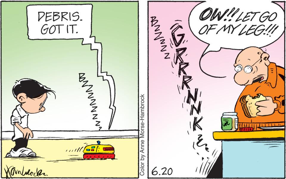 Parallel OCR: Ruma OW!! LET GO OF MY LEG!!! AAN N N N N DEBRIS. GOT IT. 6.20 Color by Anne Morse-Hambrock A N N N N N N N Y Kornblock Ruma OW !! LET GO OF MY LEG !!! AAN N N N N DEBRIS . GOT IT . 6.20 Color by Anne Morse - Hambrock A N N N N N N N Y Kornblock