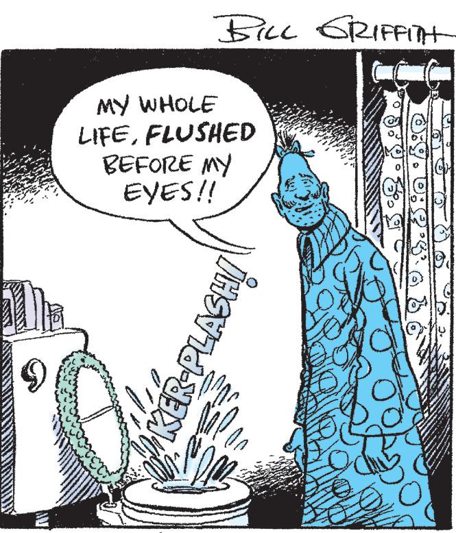 Mammal OCR: BILL GRIFFITH MY WHOLE LIFEFLUSHED BEFORE MY EYES!! KER-PLASH! BILL GRIFFITH MY WHOLE LIFEFLUSHED BEFORE MY EYES !! KER - PLASH !