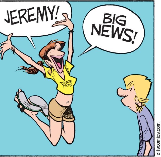 Font OCR: JEREMY! BIG NEWS! zitscomics.com JEREMY ! BIG NEWS ! zitscomics.com
