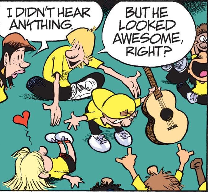 Happy OCR: I DIDN'T HEAR ANYTHING BUT HE LOOKED AWESOMERIGHT? I DIDN'T HEAR ANYTHING BUT HE LOOKED AWESOMERIGHT ?