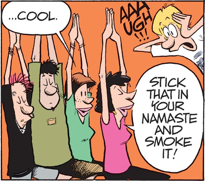 Finger OCR: ...COOL. AAA UGH STICK THAT IN YOUR NAMASTE AND SMOKE IT! ... COOL . AAA UGH STICK THAT IN YOUR NAMASTE AND SMOKE IT !