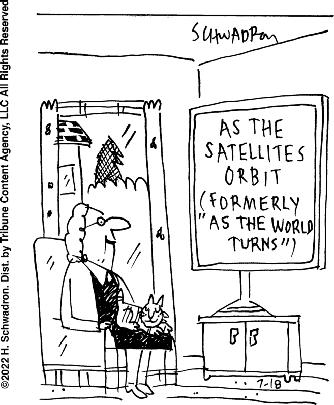 Drawing OCR: ?2022 H. Schwadron. Dist. by Tribune Content AgencyLLC All Rights Reserved SUWADRON AS THE SATELLITES ORBIT (FORMERLY "AS THE WORLD TURNS") PR 1-18 ?2022 H. Schwadron . Dist . by Tribune Content AgencyLLC All Rights Reserved SUWADRON AS THE SATELLITES ORBIT ( FORMERLY " AS THE WORLD TURNS " ) PR 1-18