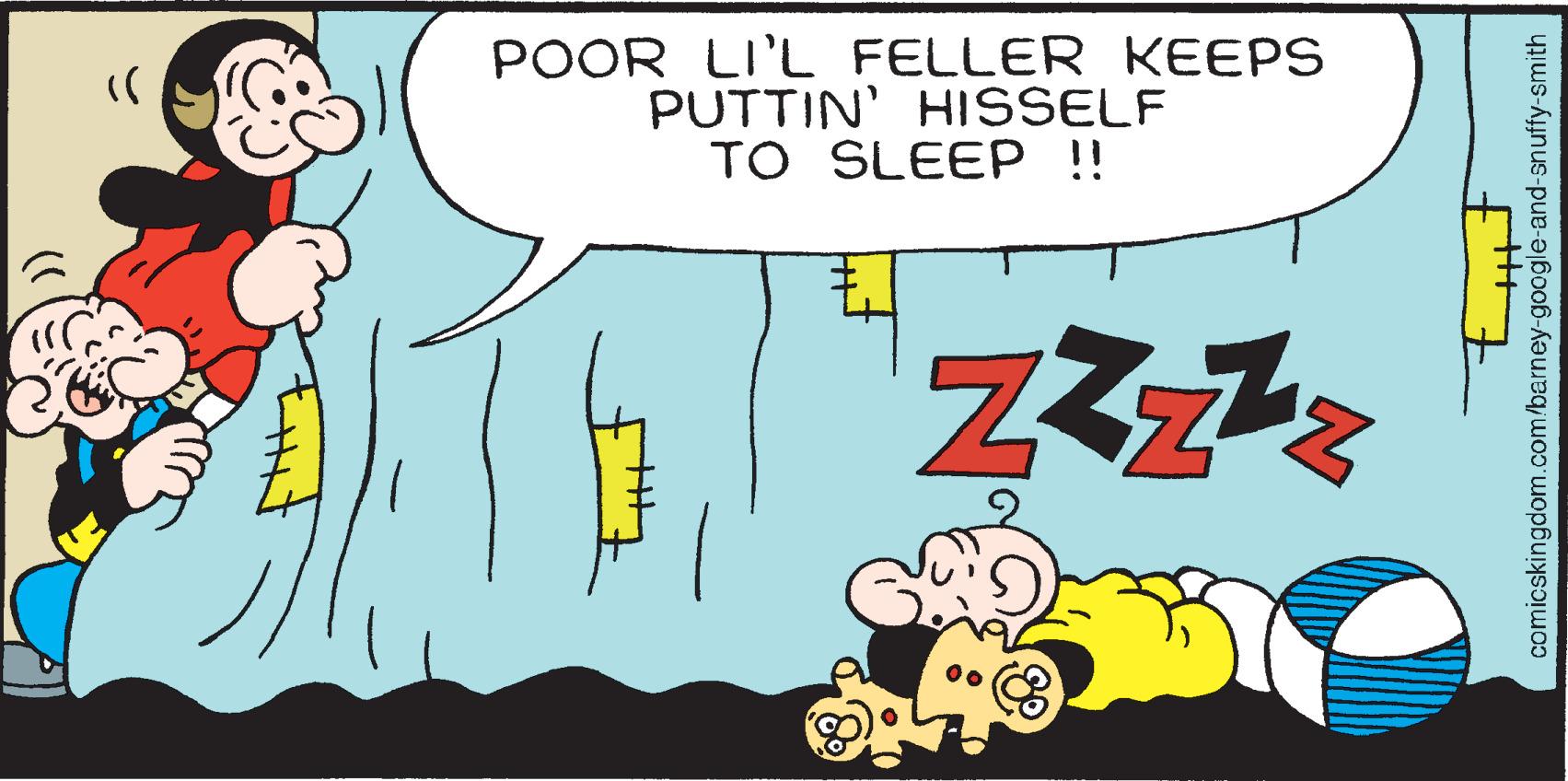Happy OCR: (( CES POOR LI'L FELLER KEEPS PUTTIN' HISSELF TO SLEEP !! zzzzz ALTE comicskingdom.com/barney-google-and-snuffy-smith ( ( CES POOR LI'L FELLER KEEPS PUTTIN ' HISSELF TO SLEEP !! zzzzz ALTE comicskingdom.com/barney-google-and-snuffy-smith