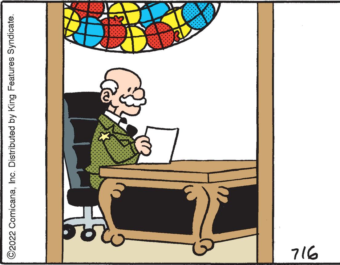 Conversation OCR: ?2022 ComicanaInc. Distributed by King Features Syndicate. 914 ?2022 ComicanaInc. Distributed by King Features Syndicate . 914