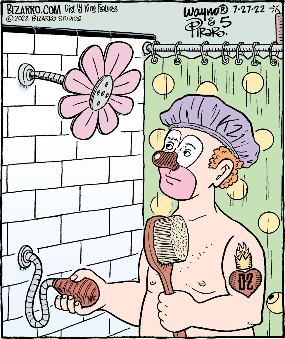 Line OCR: BIZARRO.COM Dist. by King Features ?2022 BIZARRO STUDIOS MILDUN W Wayno® 7-27-22 La " Conny 02 BIZARRO.COM Dist . by King Features ?2022 BIZARRO STUDIOS MILDUN W Wayno® 7-27-22 La " Conny 02