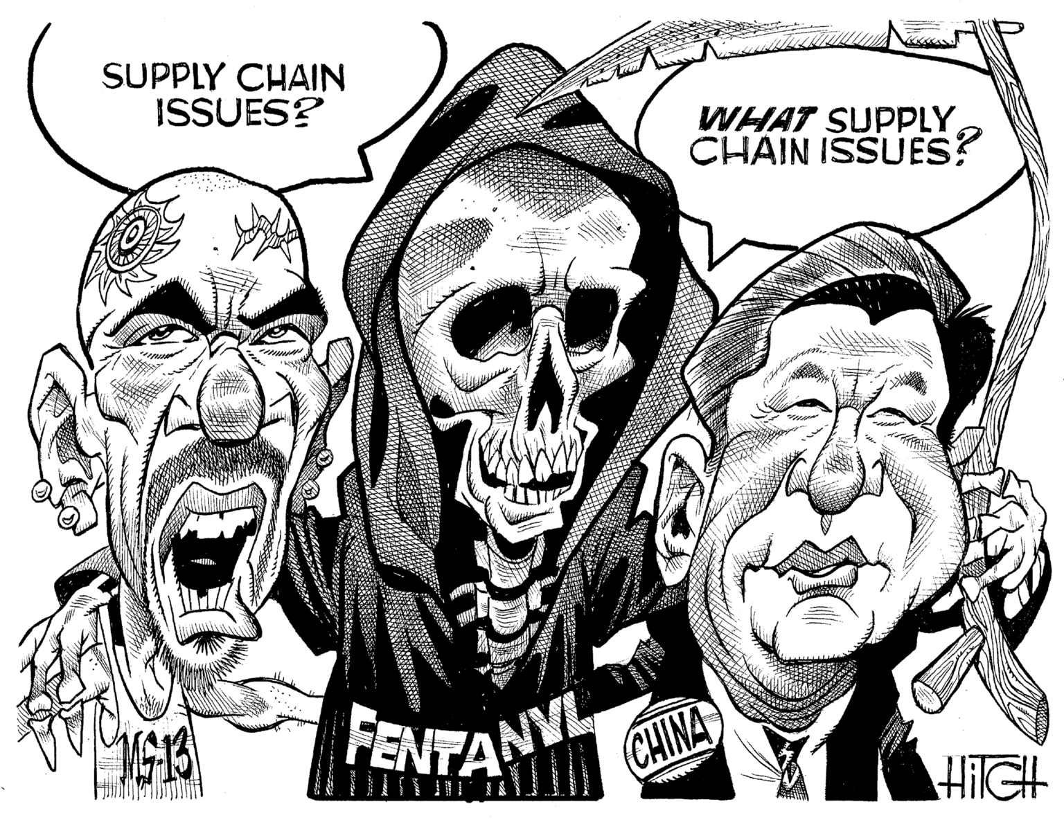 Font OCR: SUPPLY CHAIN ISSUES? MG.13 FENTANYL WHAT SUPPLY CHAIN ISSUES? CHINA www HiIGH SUPPLY CHAIN ISSUES ? MG.13 FENTANYL WHAT SUPPLY CHAIN ISSUES ? CHINA www HiIGH