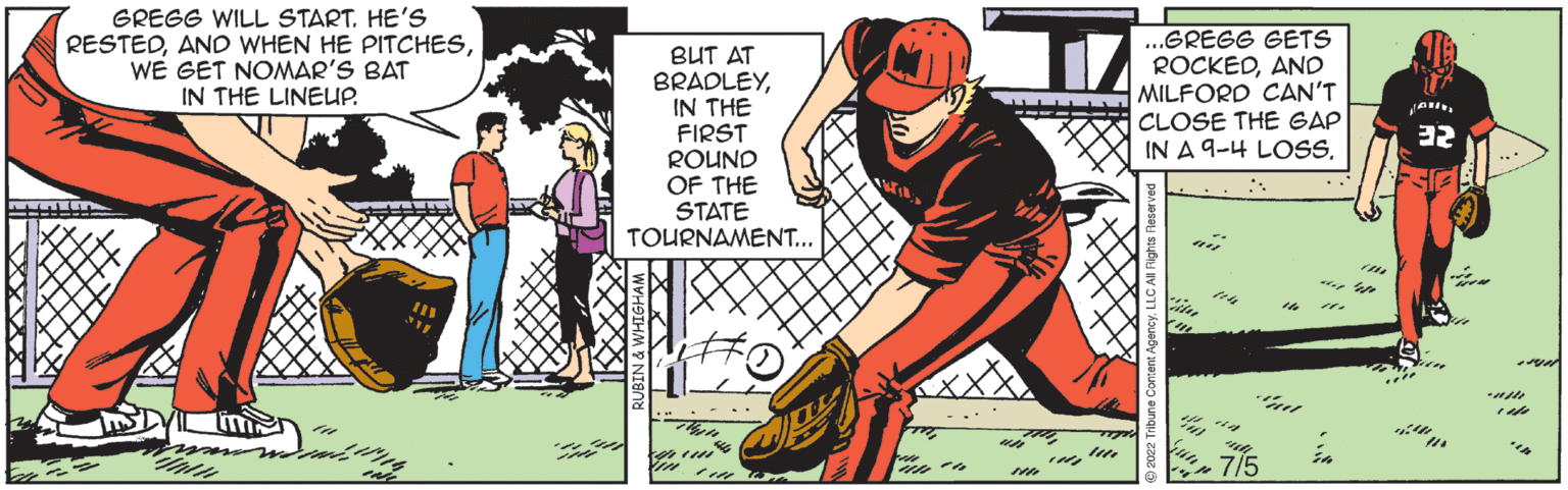 Sharing OCR: GREGG WILL START. HE'S RESTEDWE GET NOMAR'S BAT IN THE LINEUP. BUT AT BRADLEYIN THE FIRST ROUND OF THE STATE TOURNAMENT... 4814 "4 F up ...GREGG GETS ROCKEDAND MILFORD CAN'T CLOSE THE GAP IN A 9-4 LOSS. au 444 im Top Spe 32 STEEL 120 MIN -44 the " GREGG WILL START . HE'S RESTEDAND WHEN HE PITCHESWE GET NOMAR'S BAT IN THE LINEUP . BUT AT BRADLEYIN THE FIRST ROUND OF THE STATE TOURNAMENT ... 4814 " 4 F up ... GREGG GETS ROCKEDAND MILFORD CAN'T CLOSE THE GAP IN A 9-4 LOSS . au 444 im Top Spe 32 STEEL 120 MIN -44 the "