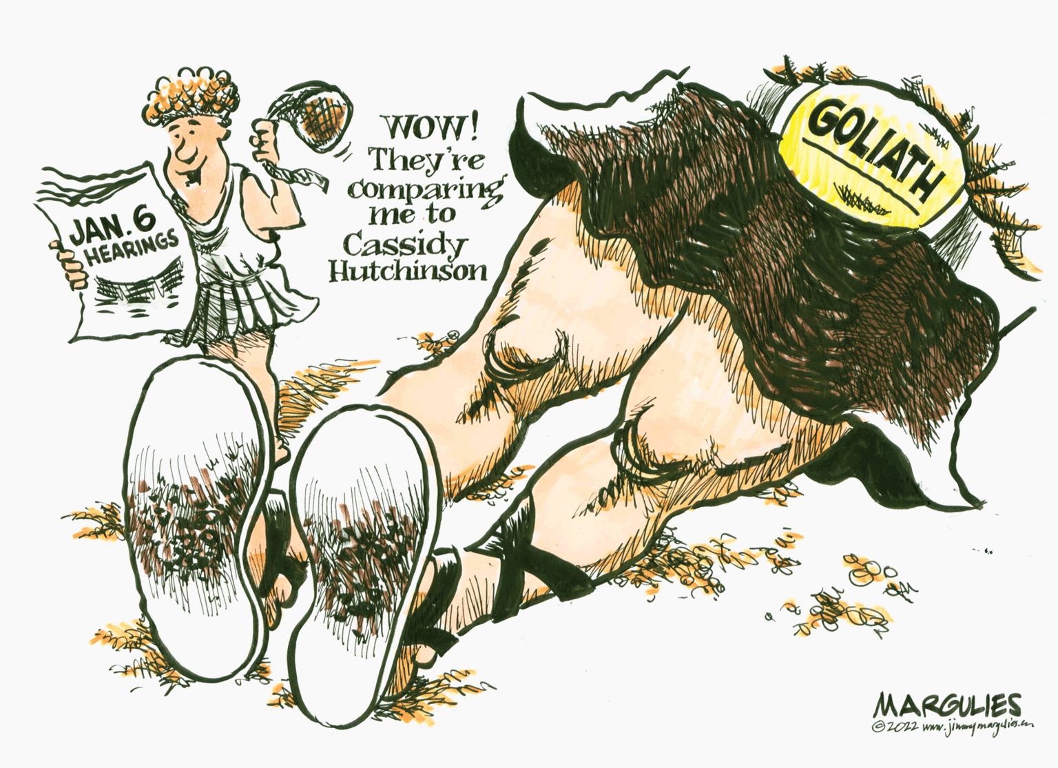 Bull OCR: JAN.6 HEARINGS WOW! They're comparing me to Cassidy Hutchinson GOLIATH MARGULIES ?2022 www.jimmymargulies.com JAN.6 HEARINGS WOW ! They're comparing me to Cassidy Hutchinson GOLIATH MARGULIES ?2022 www.jimmymargulies.com