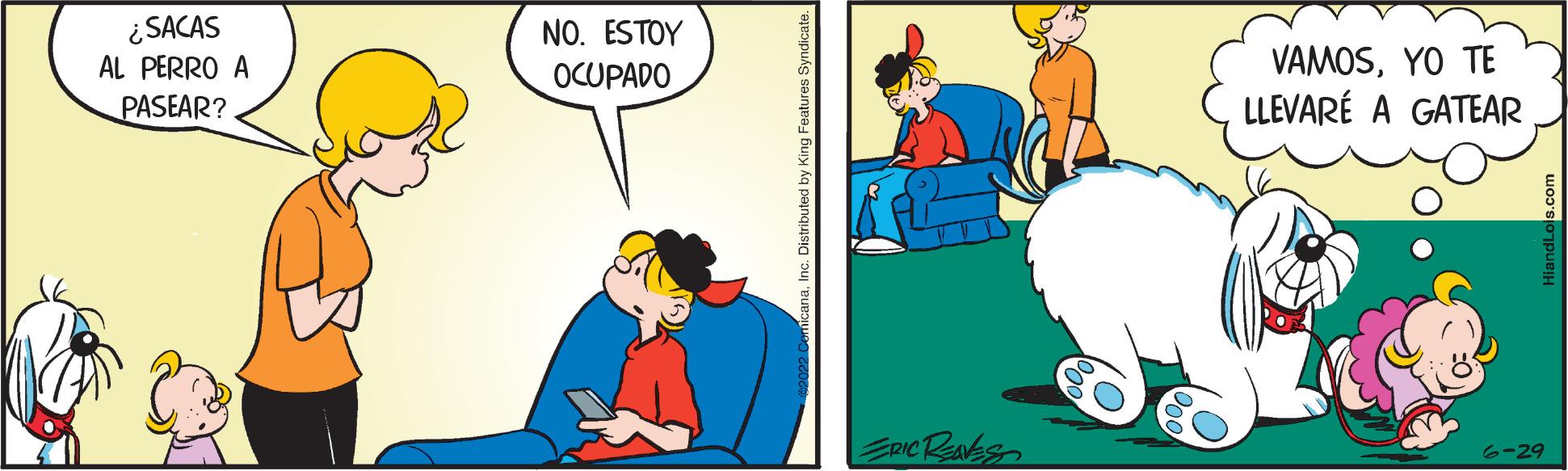 Art OCR: ¿SACAS AL PERRO A PASEAR? NO. ESTOY OCUPADO ERIC RENES VAMOSYO TE LLEVARE A GATEAR 6-29 ¿ SACAS AL PERRO A PASEAR ? NO . ESTOY OCUPADO ERIC RENES VAMOSYO TE LLEVARE A GATEAR 6-29