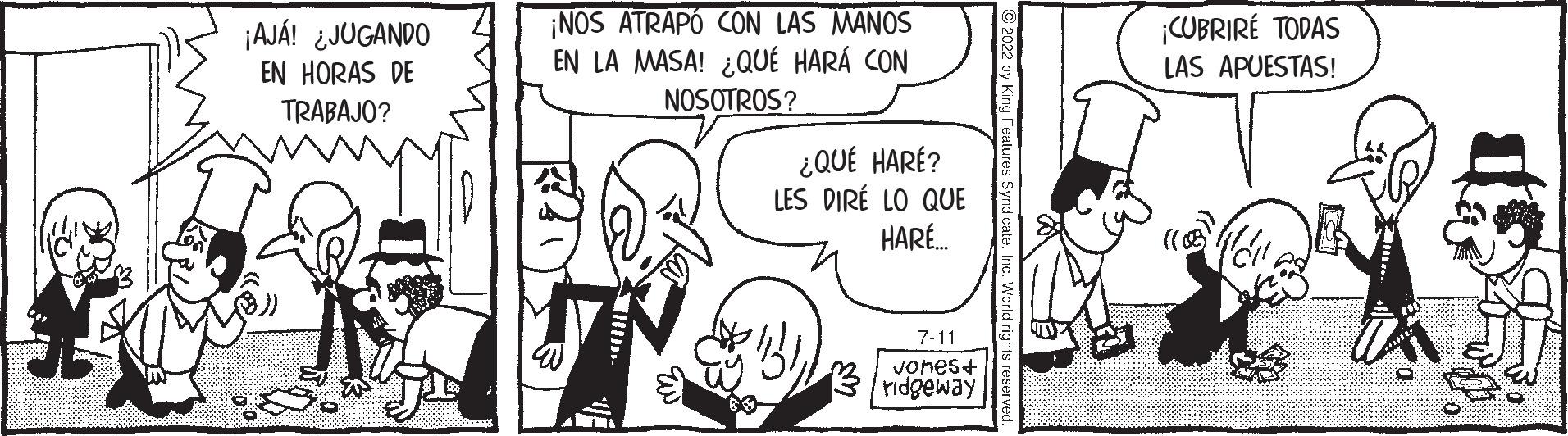 Font OCR: ¡AJÁ! ¿JUGANDO EN HORAS DE TRABAJO? Sams ¡NOS ATRAPÓ CON LAS MANOS EN LA MASA! ¿QUÉ HARÁ CON NOSOTROS? A ¿QUÉ HARÉ? LES DIRÉ LO QUE HARÉ... 7-11 Jones+ ridgeway ¡CUBRIRE TODAS LAS APUESTAS! Holla ¡ AJÁ ! ¿ JUGANDO EN HORAS DE TRABAJO ? Sams ¡ NOS ATRAPÓ CON LAS MANOS EN LA MASA ! ¿ QUÉ HARÁ CON NOSOTROS ? A ¿ QUÉ HARÉ ? LES DIRÉ LO QUE HARÉ ... 7-11 Jones + ridgeway ¡ CUBRIRE TODAS LAS APUESTAS ! Holla