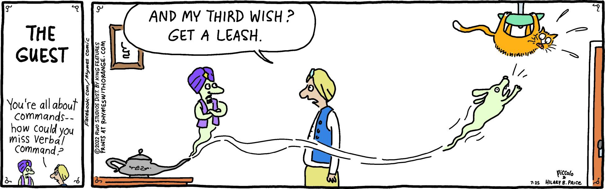 Happy OCR: THE GUEST You're all about commands-- how could you miss Verbal Command? A A A O O AND MY THIRD WISH? GET A LEASH. piccolo 7-25 HILARY 8. PRICE THE GUEST You're all about commands- how could you miss Verbal Command ? A A A O O AND MY THIRD WISH ? GET A LEASH . piccolo 7-25 HILARY 8. PRICE