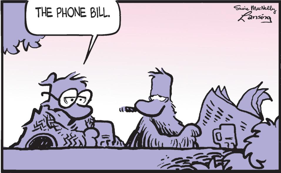 Rectangle OCR: THE PHONE BILL. Susie MacNelly Lansing THE PHONE BILL . Susie MacNelly Lansing