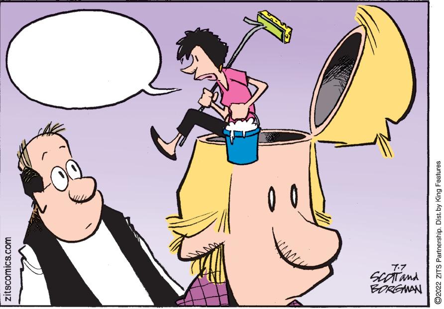 Interaction OCR: zitscomics.com BORGMAN Scott and ?2022 ZITS Partnership. Dist. by King Features zitscomics.com BORGMAN Scott and ?2022 ZITS Partnership . Dist . by King Features