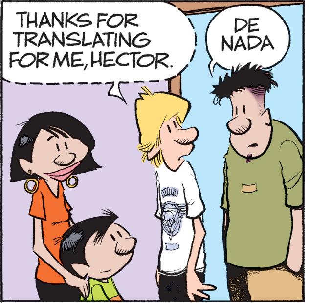 Happy OCR: THANKS FOR TRANSLATING FOR MEHECTOR. Kalia DE NADA [) THANKS FOR TRANSLATING FOR MEHECTOR . Kalia DE NADA [ )