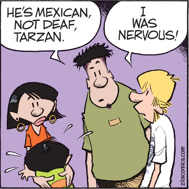 Human OCR: HE'S MEXICANTARZAN. I WAS NERVOUS! zitscomics.com HE'S MEXICANNOT DEAFTARZAN . I WAS NERVOUS ! zitscomics.com