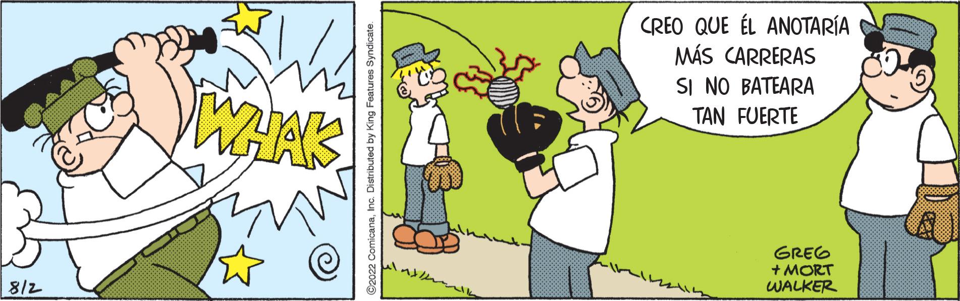 Interaction OCR: 8/2 WHAK Inc. Distributed by King Feature CREO QUE ÉL ANOTARÍA MÁS CARRERAS SI NO BATEARA TAN FUERTE GREG + MORT WALKER 8/2 WHAK Inc. Distributed by King Feature CREO QUE ÉL ANOTARÍA MÁS CARRERAS SI NO BATEARA TAN FUERTE GREG + MORT WALKER