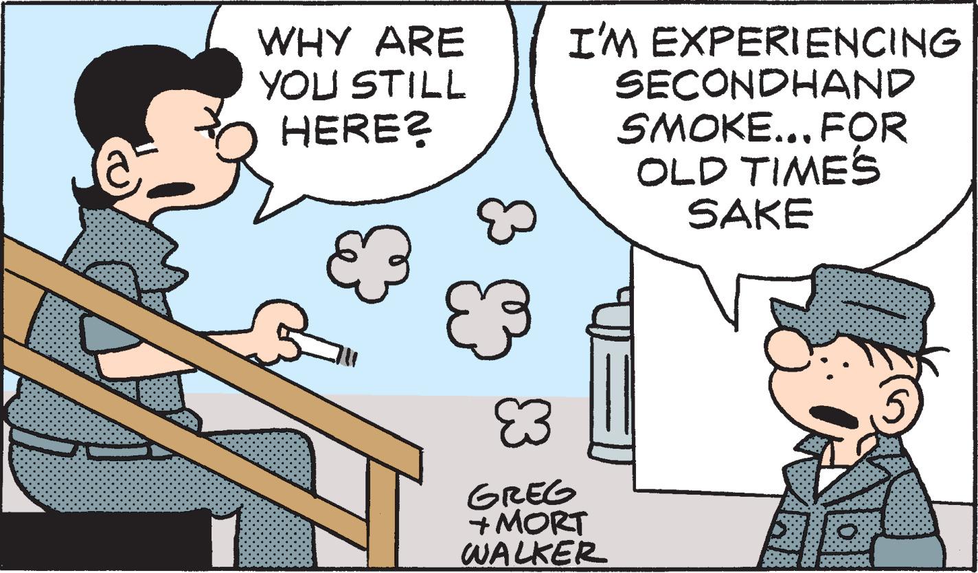Mammal OCR: WHY ARE YOU STILL HERE? I'M EXPERIENCING SECONDHAND SMOKE... FOR OLD TIMES SAKE GREG MORT WALKER 9988 WHY ARE YOU STILL HERE ? I'M EXPERIENCING SECONDHAND SMOKE ... FOR OLD TIMES SAKE GREG MORT WALKER 9988