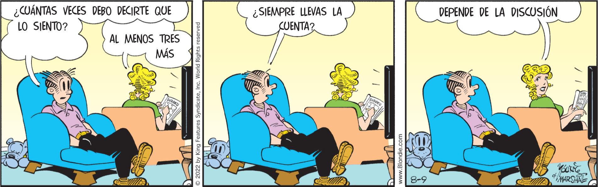Humour OCR: ¿CUÁNTAS VECES DEBO DECIRTE QUE LO SIENTO? AL MENOS TRES MÁS ¿SIEMPRE LLEVAS LA CUENTA? COMP 8-9 DEPENDE DE LA DISCUSIÓN MARSHAL ¿ CUÁNTAS VECES DEBO DECIRTE QUE LO SIENTO ? AL MENOS TRES MÁS ¿ SIEMPRE LLEVAS LA CUENTA ? COMP 8-9 DEPENDE DE LA DISCUSIÓN MARSHAL