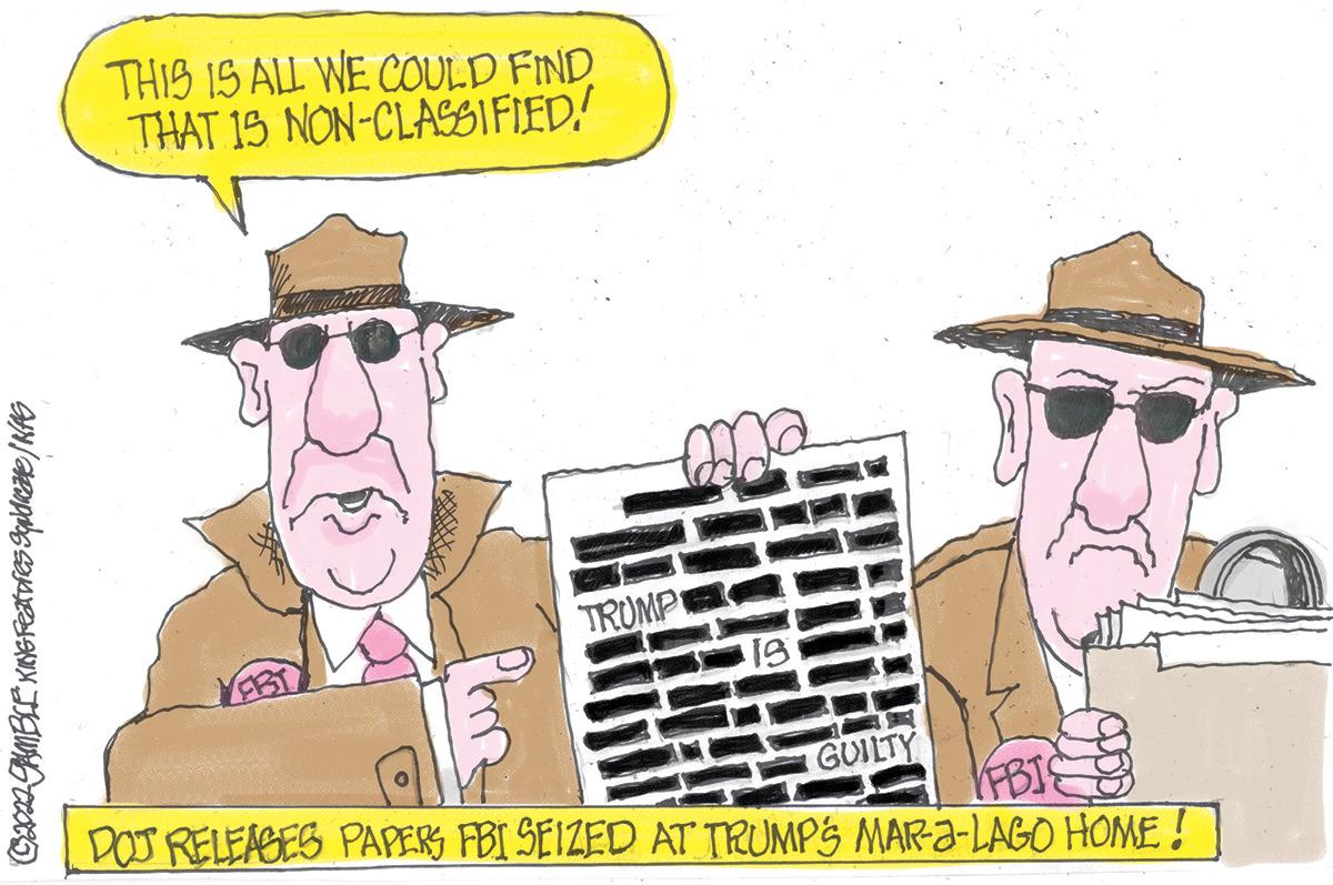 Headgear OCR: 2022 GAMBLE KING Features Squdicate NAG THIS IS ALL WE COULD FIND THAT 15 NON-CLASSIFIED TRUMP GUILTY DOJ RELEASES PAPERS FBI SEIZED AT TRUMP'S MAR-A-LAGO HOME! 2022 GAMBLE KING Features Squdicate NAG THIS IS ALL WE COULD FIND THAT 15 NON - CLASSIFIED TRUMP GUILTY DOJ RELEASES PAPERS FBI SEIZED AT TRUMP'S MAR - A - LAGO HOME !